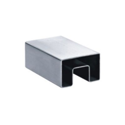 Factory price 201 304 stainless steel square slot tube